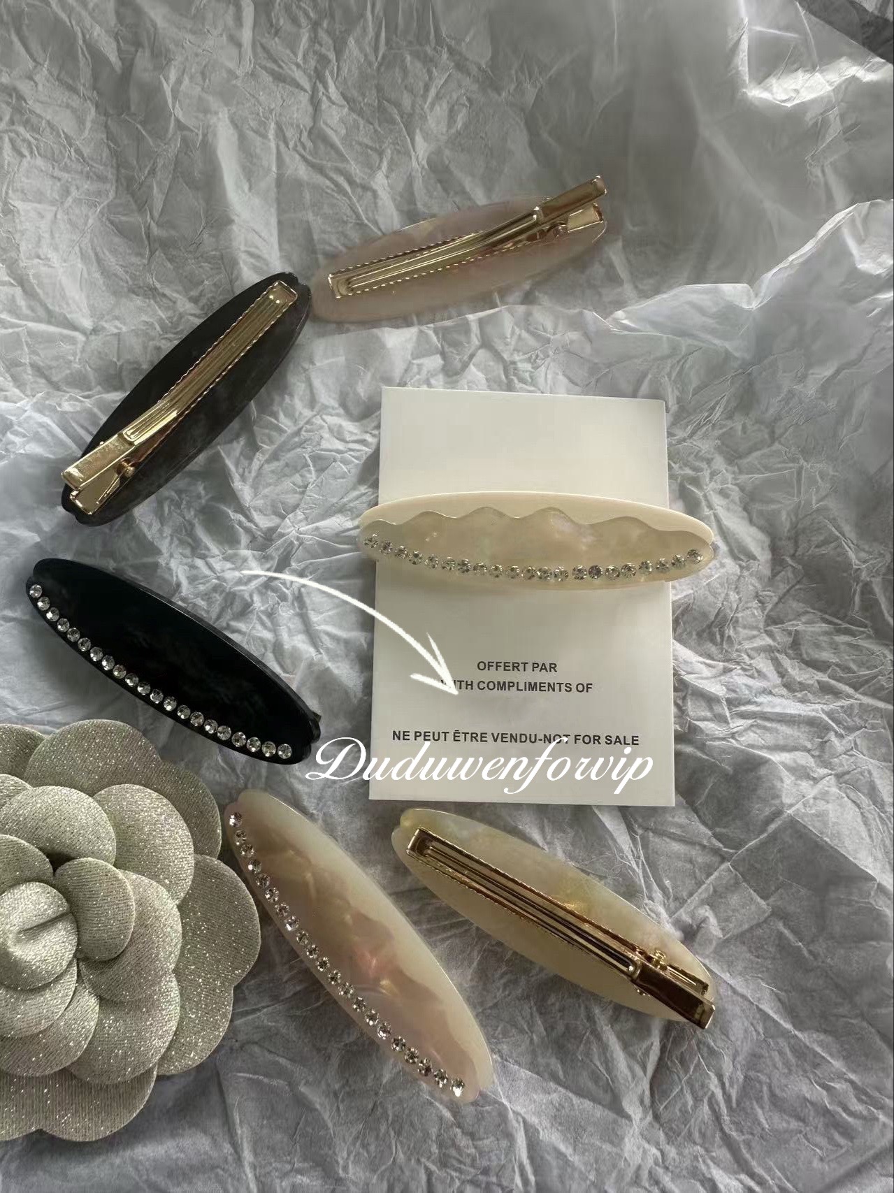 fashion Pretty Letter Hair Clips Metal hairpin Stones Pin 6.5X2CM C Collection Hair Jewelry Gift