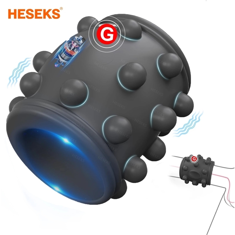 HESEKS vibrating rooster ring suitable for couples male pleasure stimulation delayed penis cover vibrator adult sex toy 241111bj