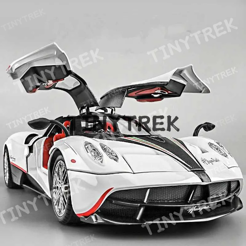 1 18 Pagani Huayra Dinastia Alloy Racing Diecasts Metal Toy Sports Car Model Simulation Sound and Light Childrens GiftXJ241221