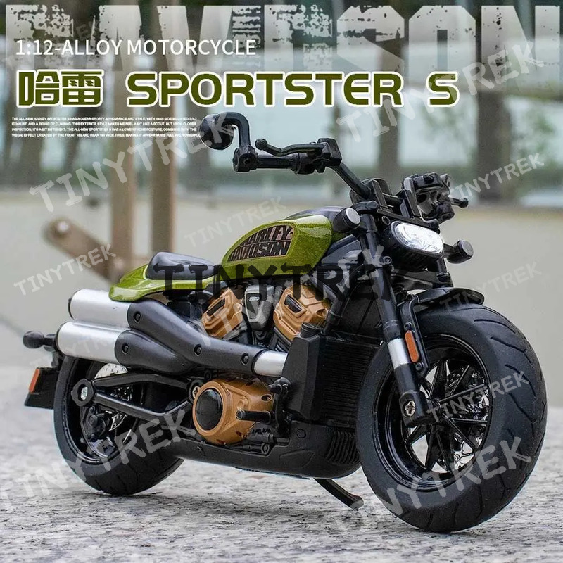 1 12 Harley SPORTSTER S Motorcycle High Simulation Die Casting Metal Alloy Model Car Sound Light Series Childrens Toy Gift M41 W241231