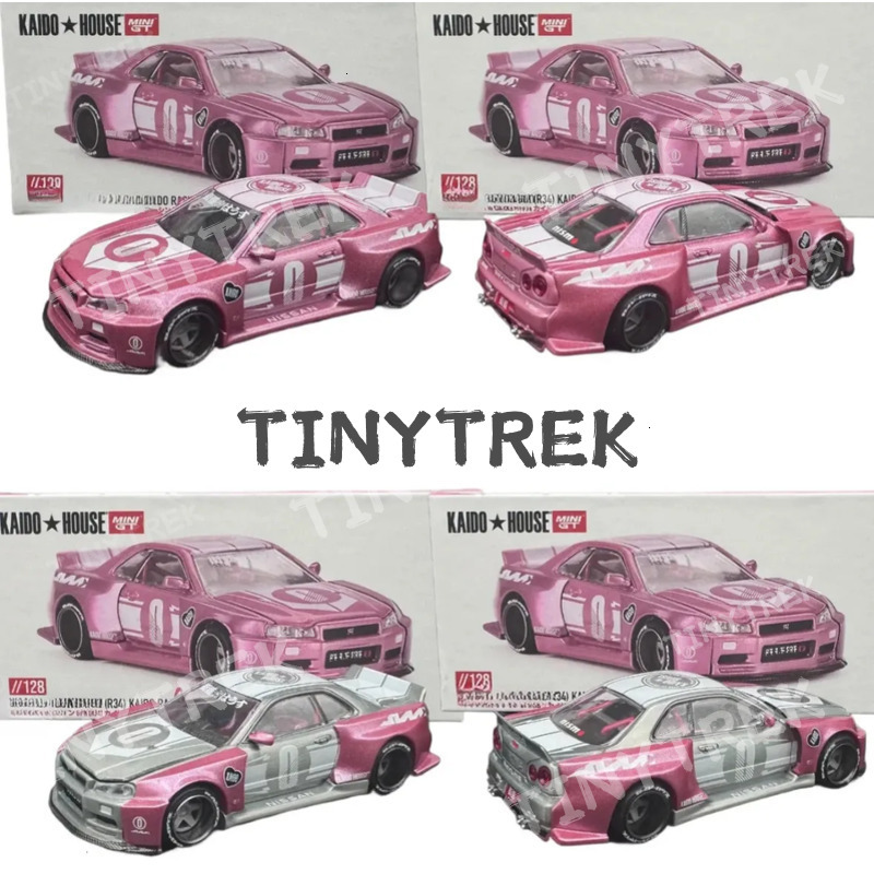 Random chaseKaido House x MINI GT 1 64 R34 KAIDO RACING FACTORY V1 Diecast Model Car 241118