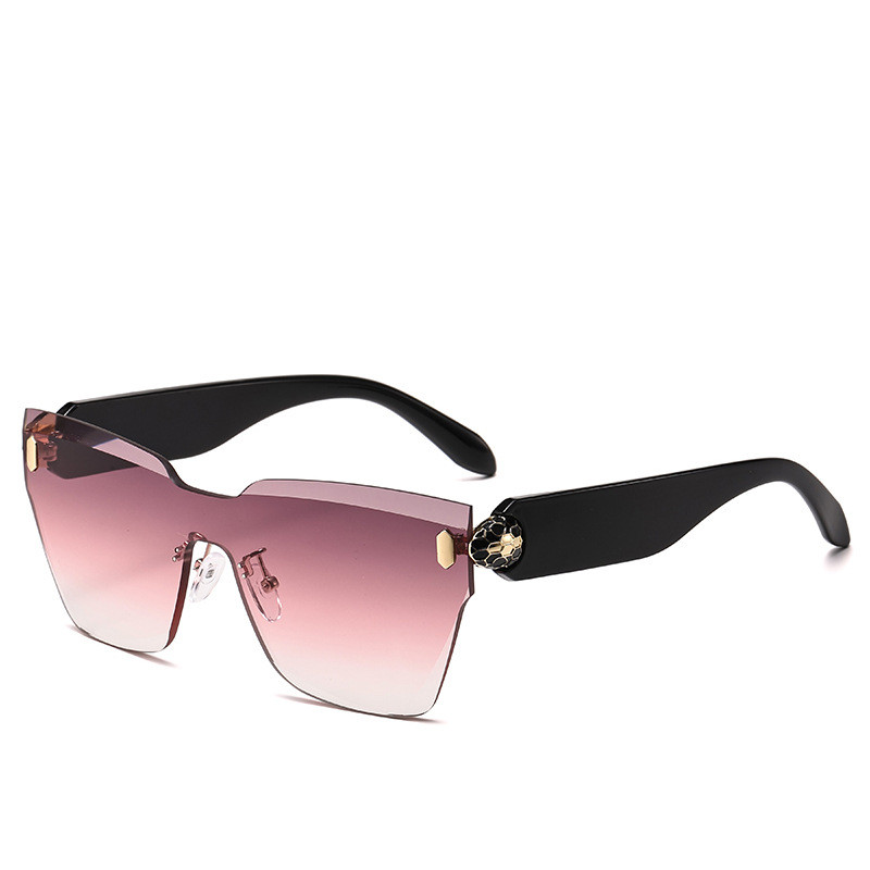 Designer Sunglasses For Women Men Snake Head Style Frameless Sunglasses Luxury Polarized Lens Goggle Pilot PC Frame Oversized UV400 Eyewear Luxury Sun