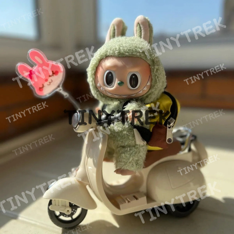 Mini Motorcycle for Labubu Doll Fun Cute Toys Rotating Miniature Simulation Bike Toy Accessories
