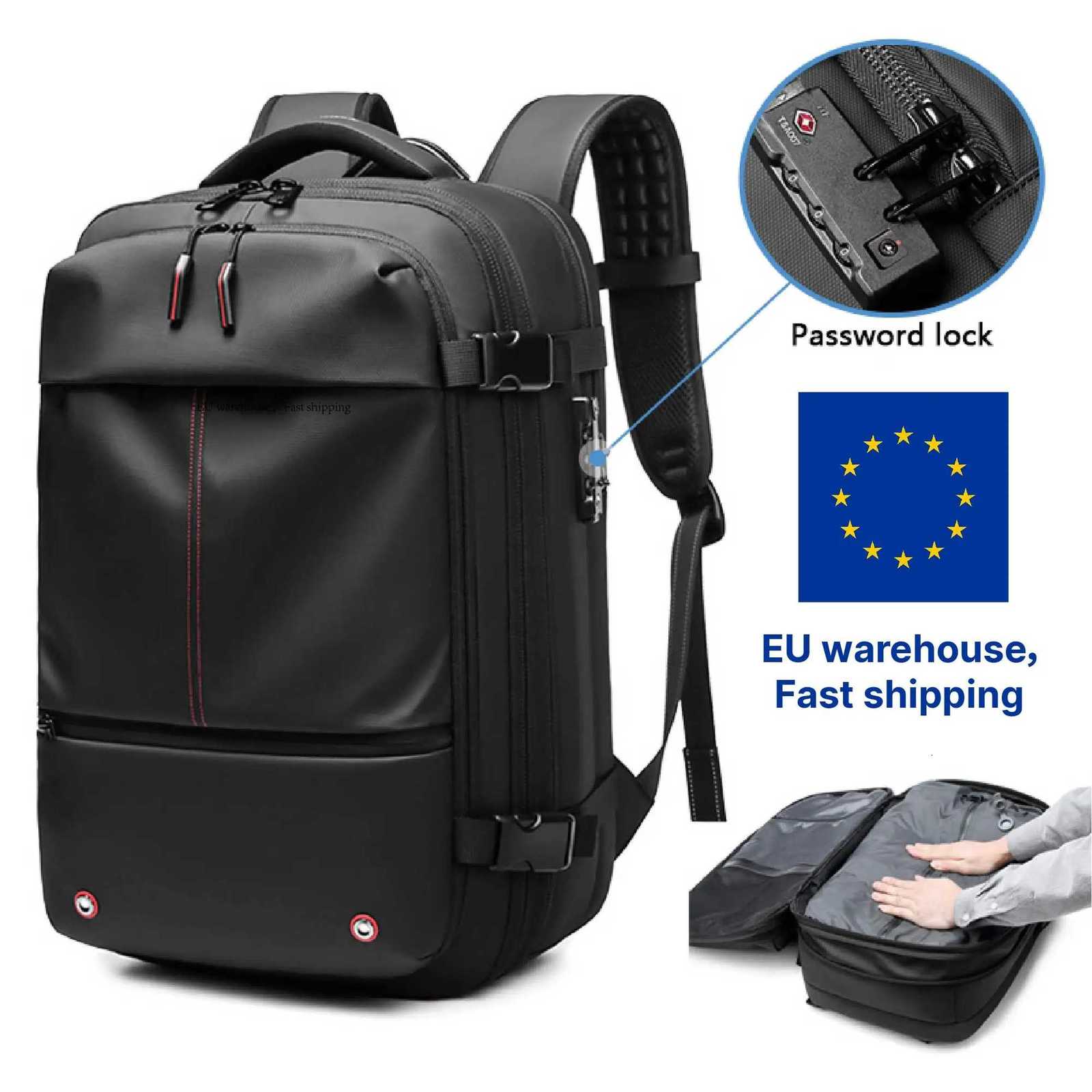 Men Travel Backpack vacuum compression 17 inch Laptop Backpack Business Large Capacity school Backpack Expanded Hiking backpack H250929