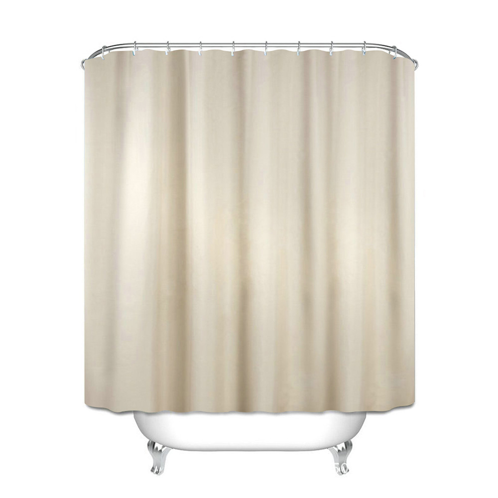 YL-37374 dry and wet solid color curved bath curtain free punching L-shaped solid color polyester partition curtain bathroom curtain waterproof hangin
