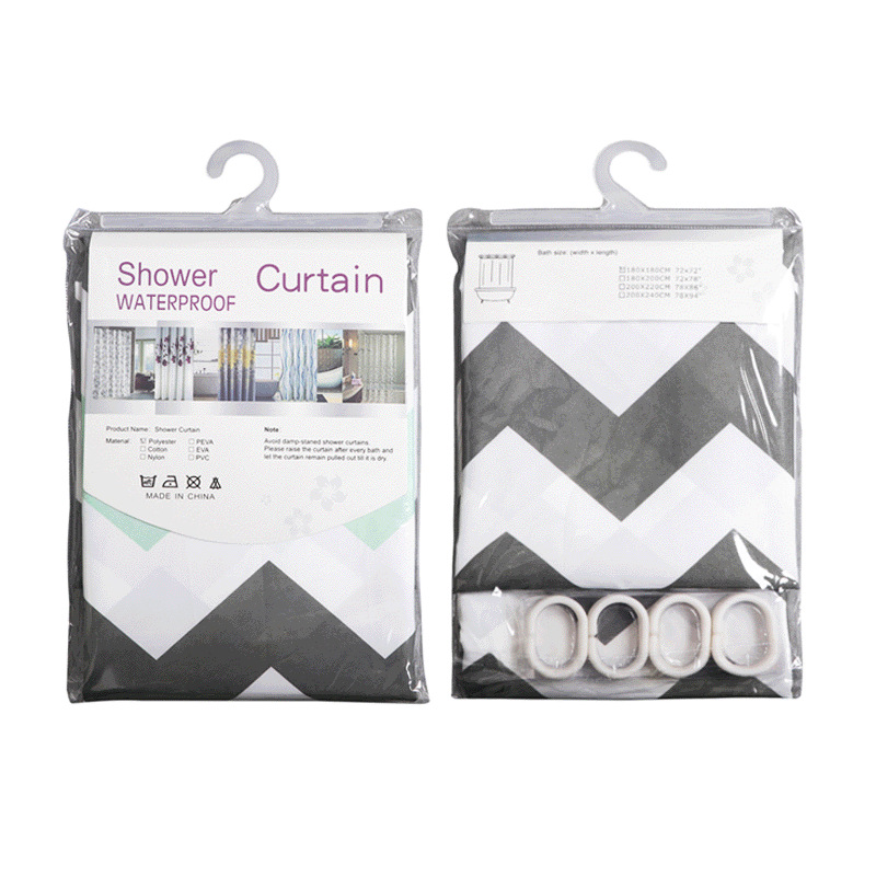 YL-37306 Dry and wet solid color curved bath curtain punch-free L-shaped solid color polyester partition curtain bathroom curtain waterproof hanging c