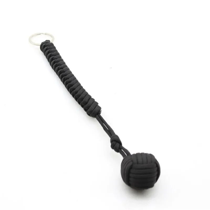 1pc Monkey Fist Steel Ball Self Defense Lanyard Survival Key Chain Broken Window Umbrella Rope Braided Outdoor Safety Prot 250926