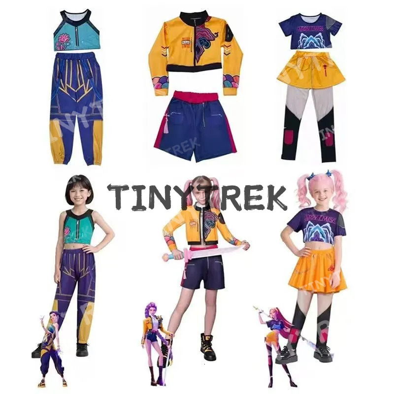 Rumi Cosplay KPop Demon Hunters Singer Costume for Girls set