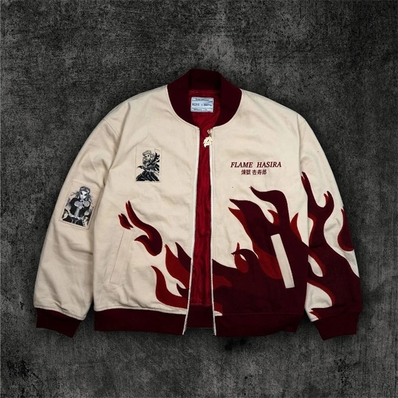 Y2K Men jacket Harajuku Anime Graphic vintage Oversized Hip Hop streetwear Women fashion Gothic Baseball Uniform Coat 240701wtt