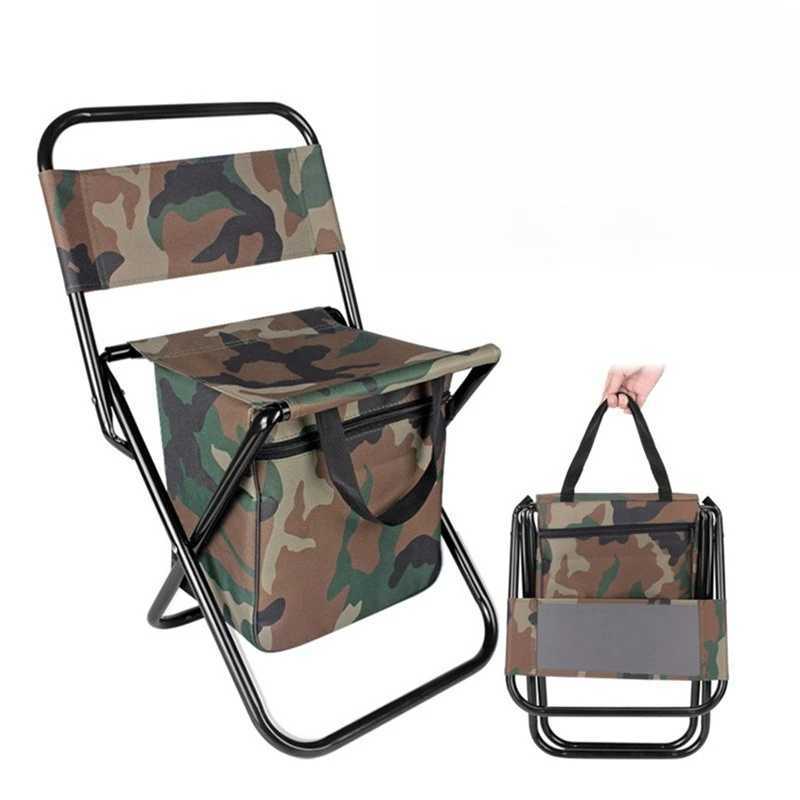 Backrest Leisure Camping Fishing Chair Portable Outdoor Folding Chair with Storage Bag Oxford Fabric Art Living Stool Portable J250930