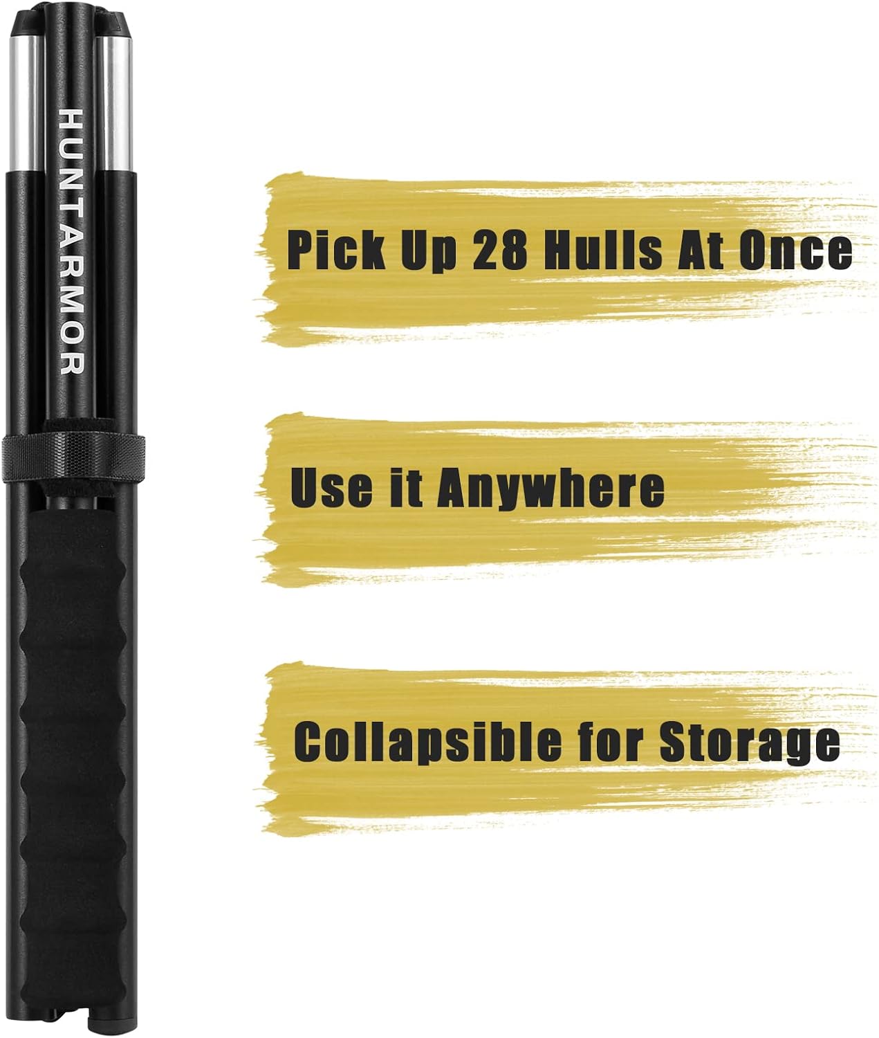 Shell Hull Retriever Pick Stick, Collapsable Portable Shell Retriever Extends Up to 36ft