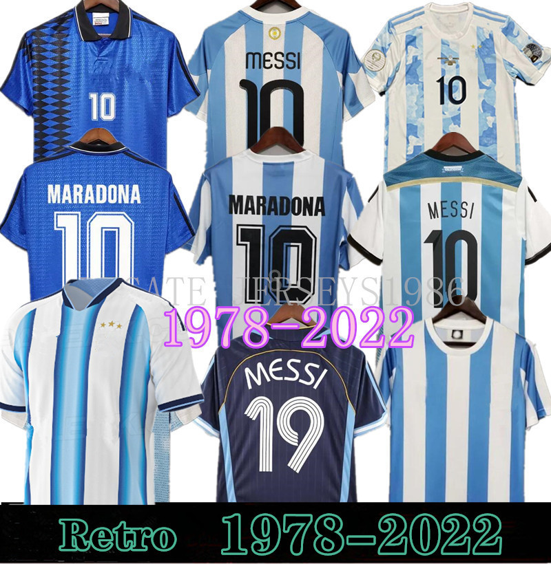 maradona soccer jersey 1986 1994 ArgentinaS retro 86 Vintage Classic Riquelme 78 Football Shirts Maillot Camisetas de Futbol 86 94 96 00 01 2006 2010 shirt 88888