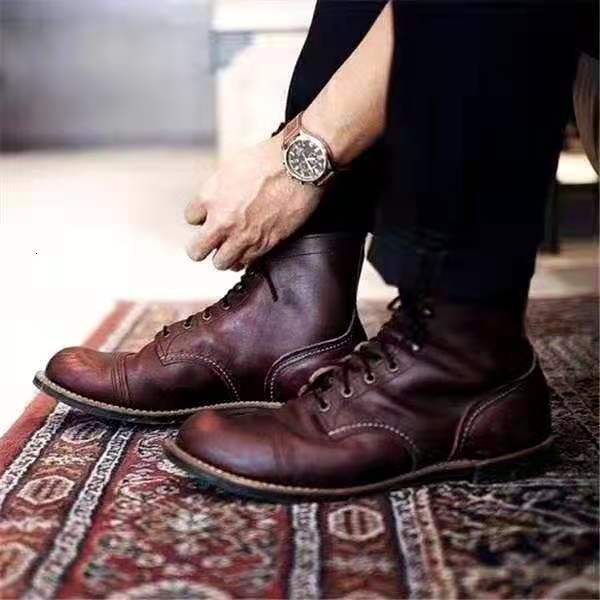New Lace-Up Men's Single Shoes Martens boots outdoor mountain climbing