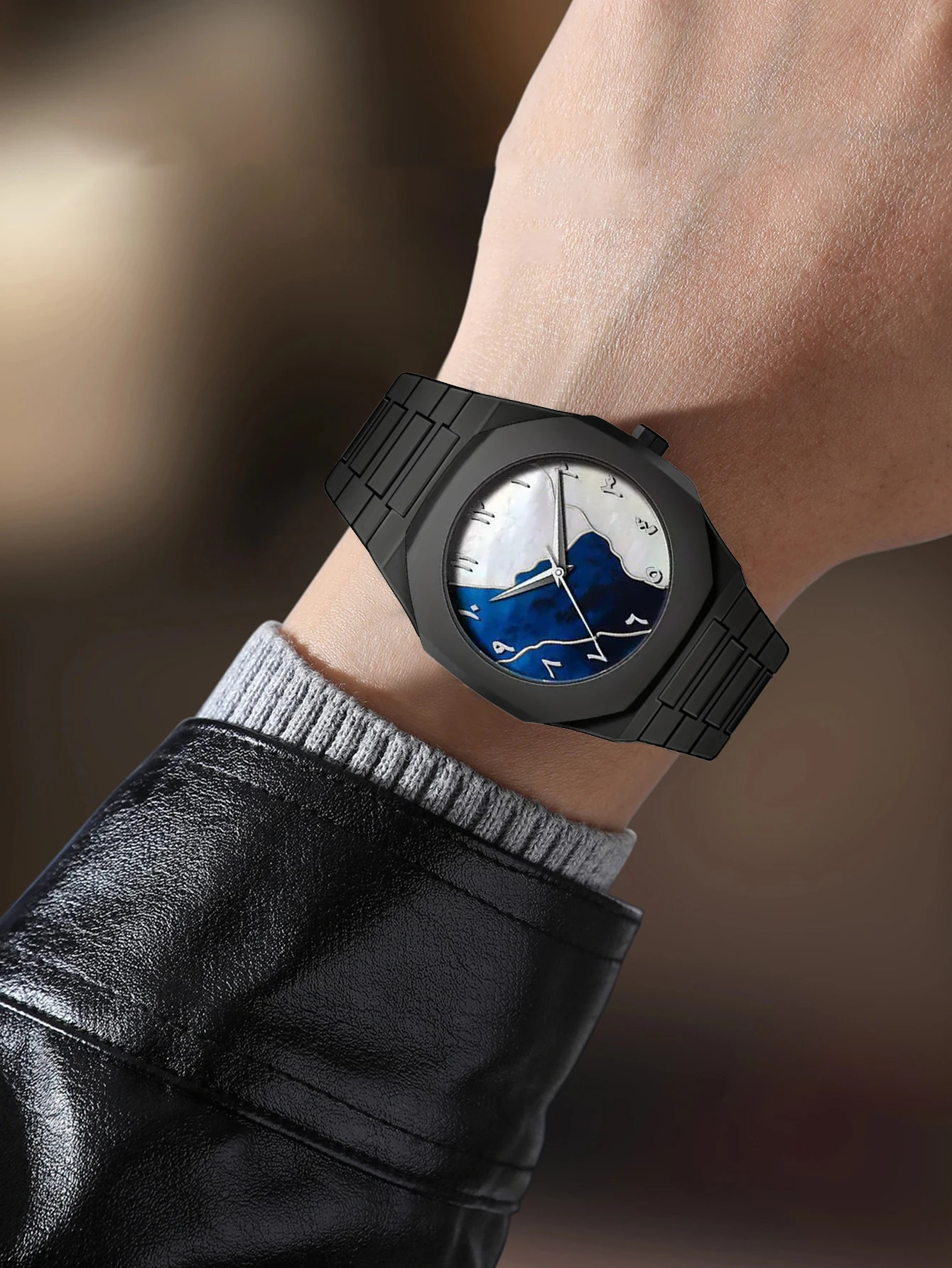 LUCKYFOX highend watches mens trend graffiti art quartz watches 250928