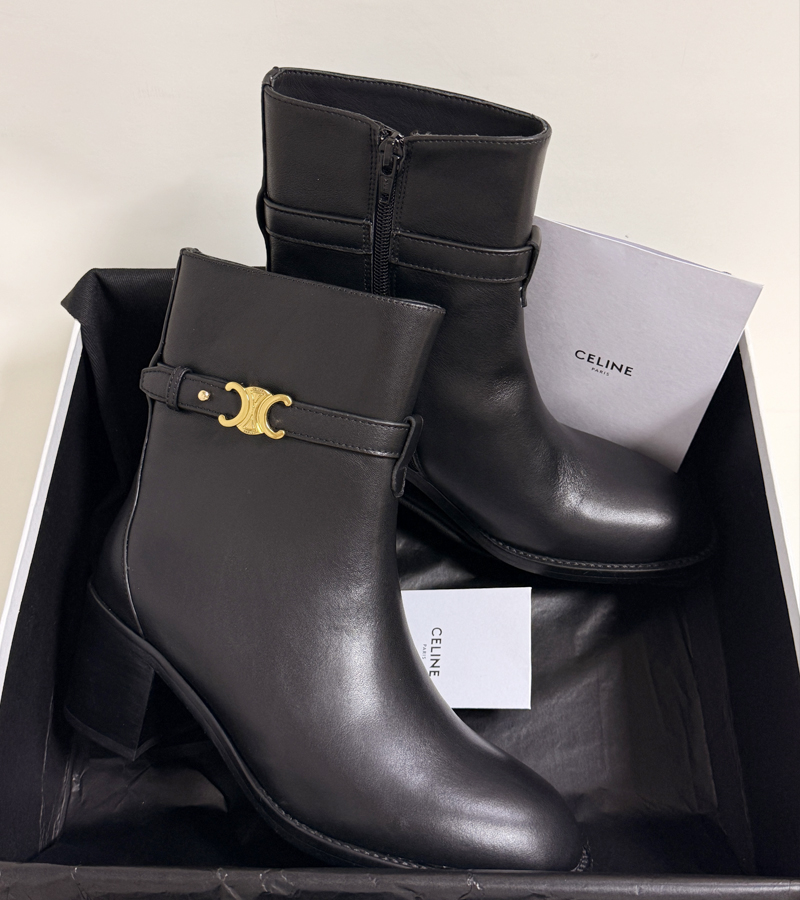 2025 Fashion Boots Black Platform Shoes Over the Leather Combat Cowboy boot