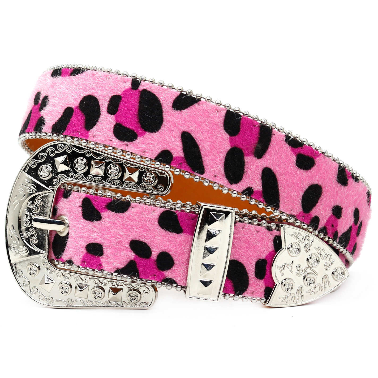 Fashionable leopard print women's belt; decorated with ins style, high-end feeling belt; versatile and simple waist belt for L250930