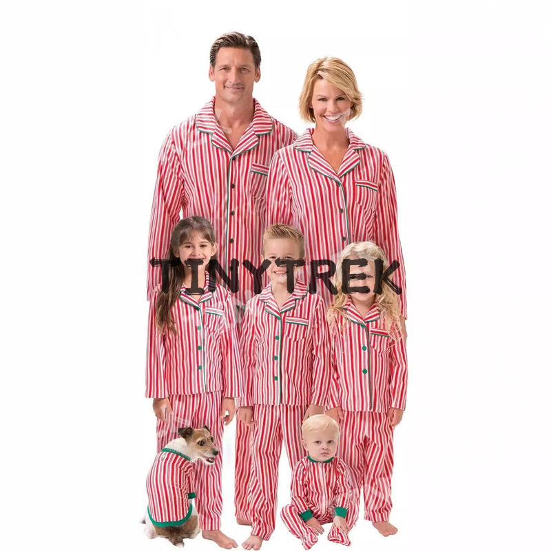 Family Christmas ParentChild Matching Striped Pamas Homewear 241024