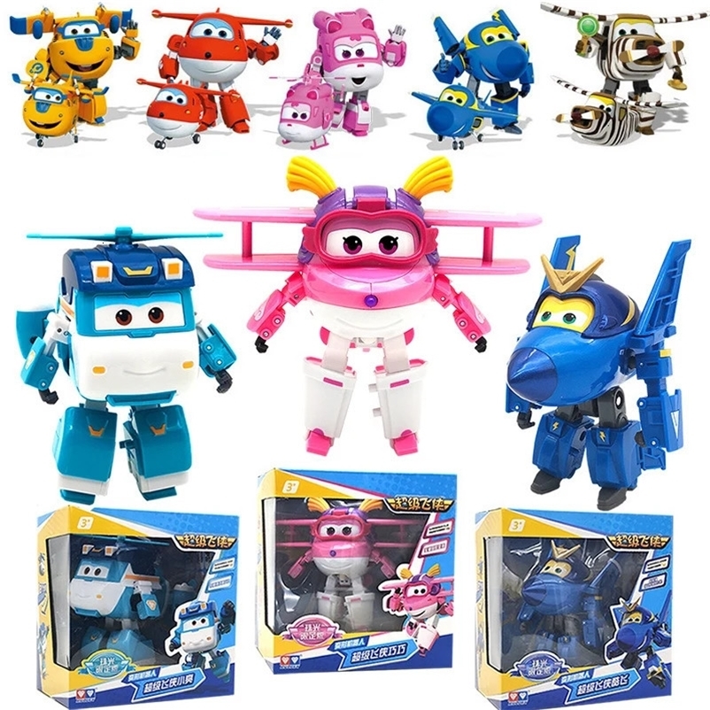 Super Wings Action Figure 5 Transforming Deformation Jerome Robots Airplane Models Transformation Toys Kids Christmas Gifts 240603bj