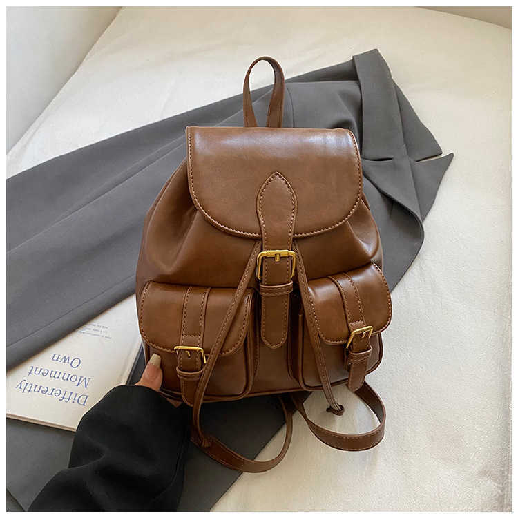 Designer Backpack Luxury Double Pocket Travel Backpack for Women 2025 New College Style Casual Backpack Fashionable Large Capacity Travel Backpack L25