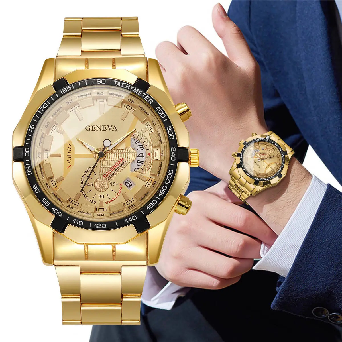 Men Business Watches Fashion Large Dial Calendar Quartz Watch Reloj HombreWithout Box 250928