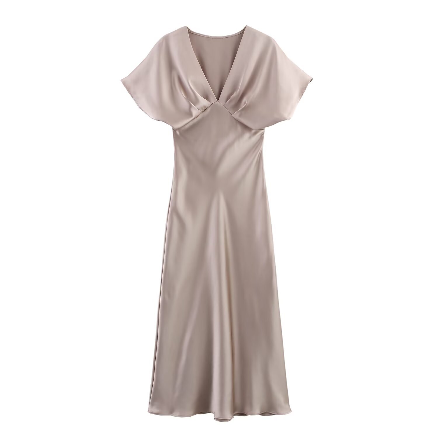 SL131 Halter Neck Pleated Hip-Wrap Ruffled Hot Style Dress