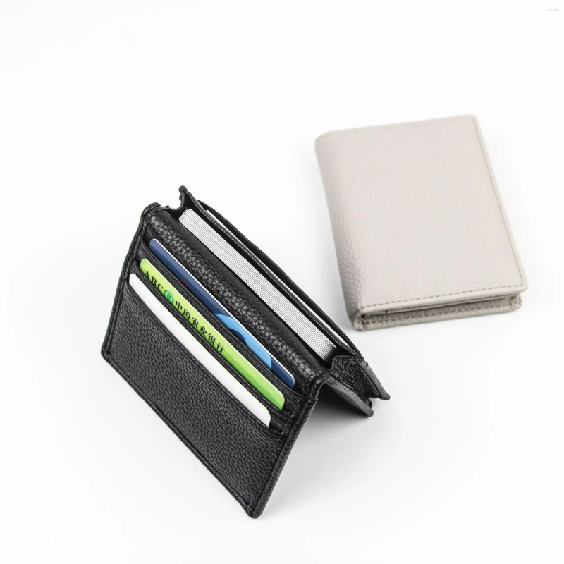 Card Holders Genuine Leather Business Holder Name Case Wallet For Men & Women