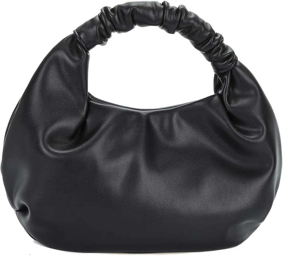 Mini Hobo Tote Bags for Women Soft Leather Clutch Purses for Women CloudShaped Top Handle BagsW250930