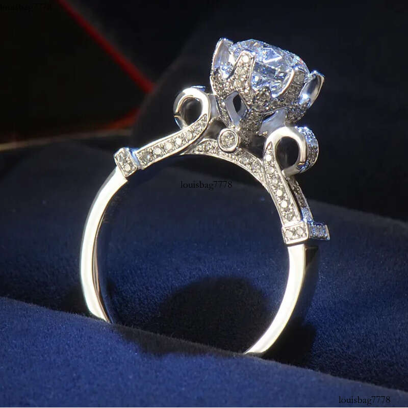 Victoria Wieck Jewelry Solitaire Sterling sier White sapphire Simulated Dia Wedding Engagement Crown Band Rings Size 4-10