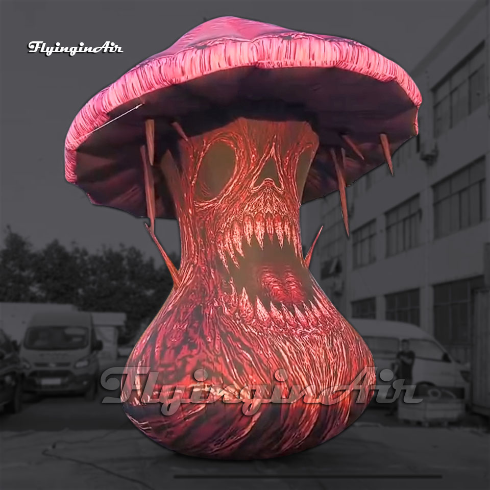 6m High Scary Halloween Yard Decoration Giant Inflatable Mushroom Monster For Outdoor Event