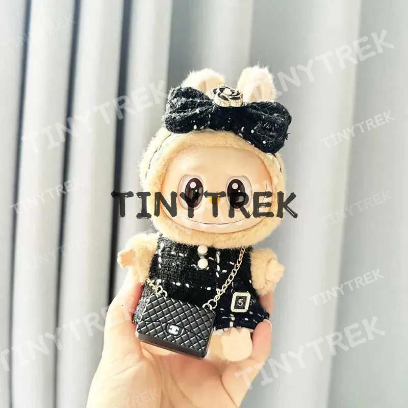 New Designer Labubu Doll Apparel 17cm Only Clothes Advanced Design Customization Heartbeat Gorgeous Bags Dresses Accessories labubu doll clothes