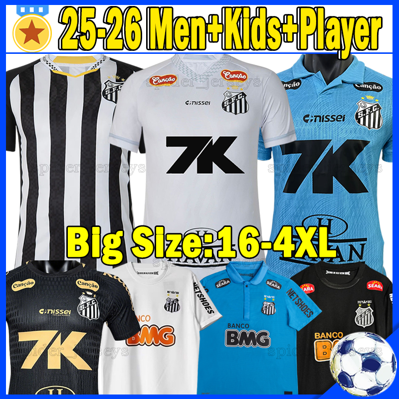 XXXL 4XL 25 26 GUILHERME Santos FC Soccer Jerseys 2025 2026 NEYMAR JR TIQUINHO Retro 2012 13 BARREAL G.BONTEMPO ROLLHEISER DEIVID Football Shirts Men Uniform kids kits
