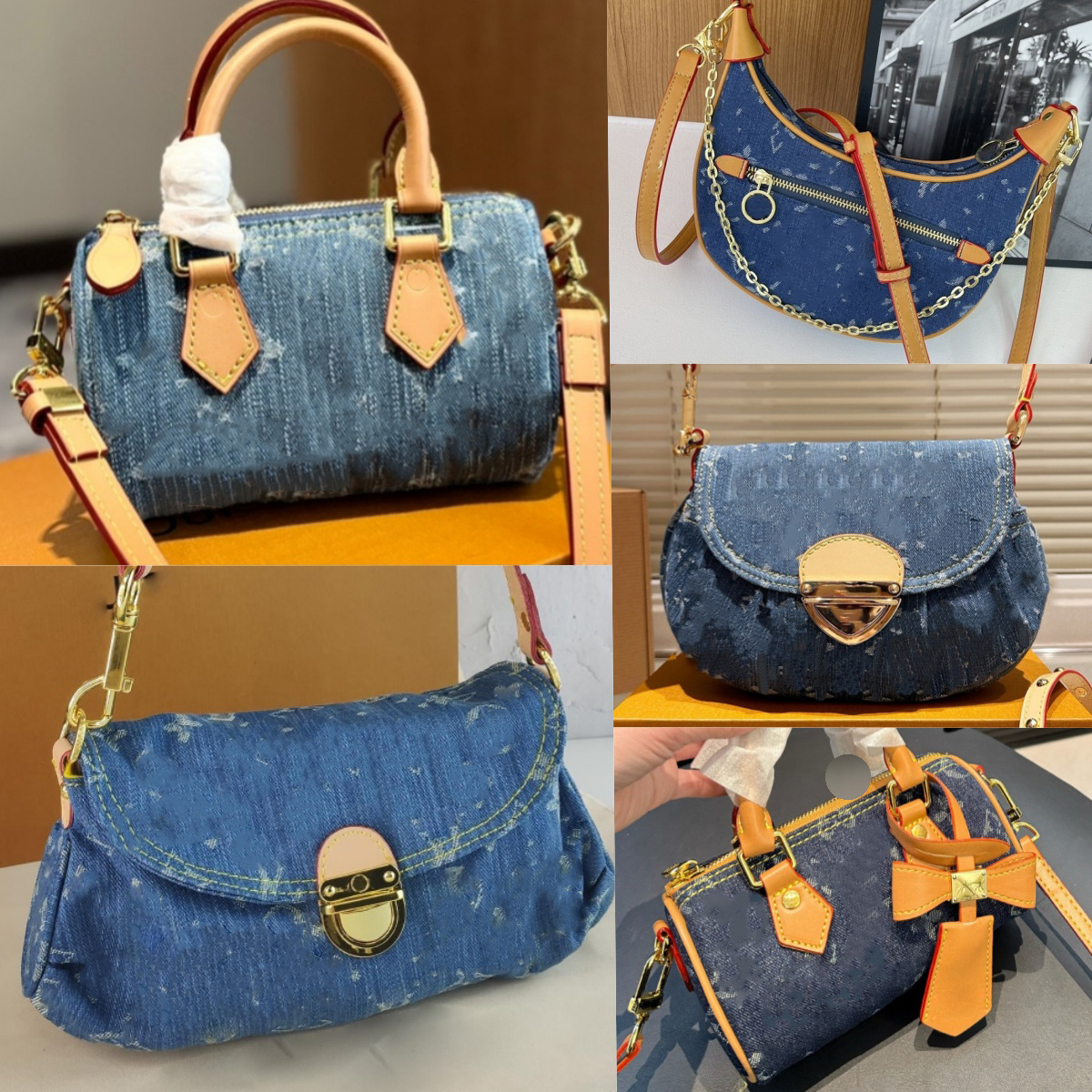 denim Luxury designer bags designer demin purse jean shoulder bags designers woman crossbody bag blue purses vintage handbags designer for women tote bags 00