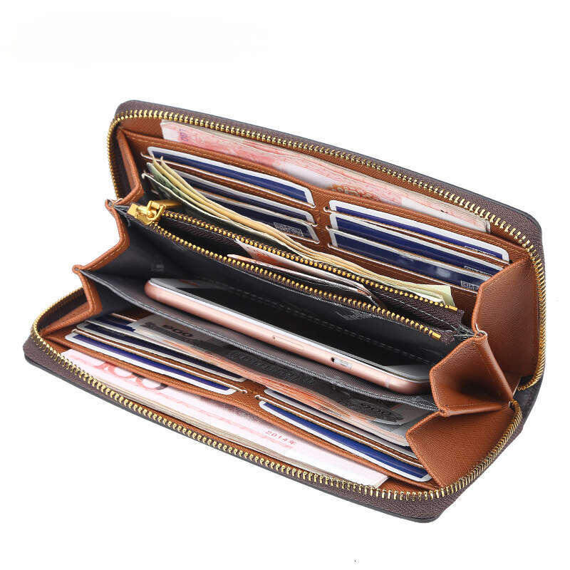 Women's Wallet Korean Style Multi-Card Slot Medium-Long Clutch Old Pattern Large Capacity Zipper Handbag - view 4