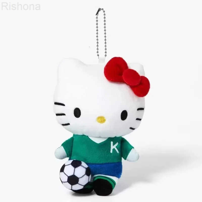 Sanrio 12cm Fashion Hello Kitty Cosplay Plush Toy Anime Stuffed Animals Keychains Small Pendant Backpack Hangings For Kids H251205