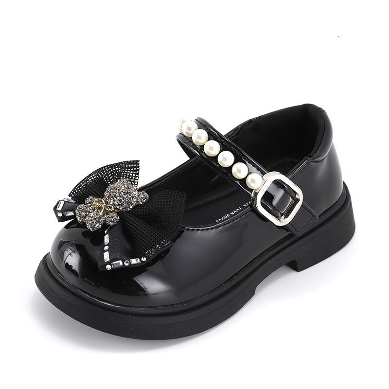 Ladies' small leather Designer shoes new children's princess shoes fashionable children's soft soled children's casual shoes new d