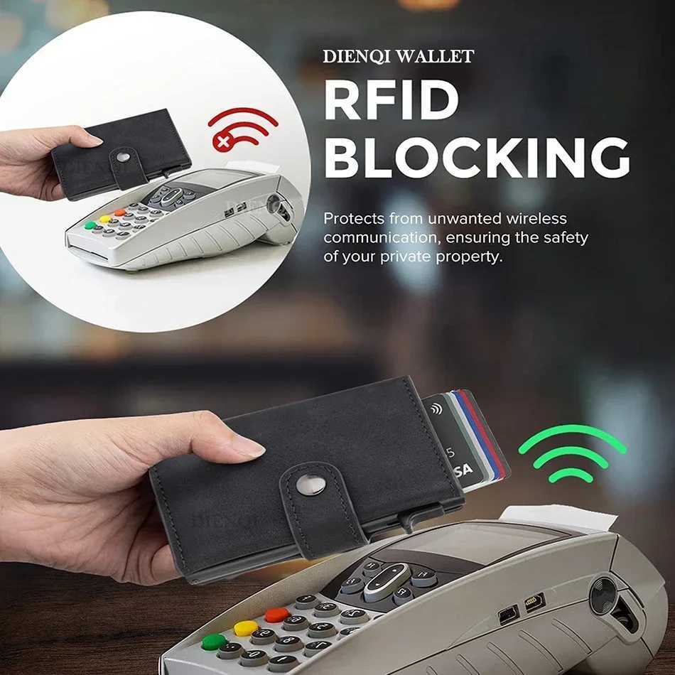 Rfid Leather Airtag Men Wallets Card Holder Wallets for Air Tag Tracker Gifts for Men Custom Slim Wallet Money Bag H250929