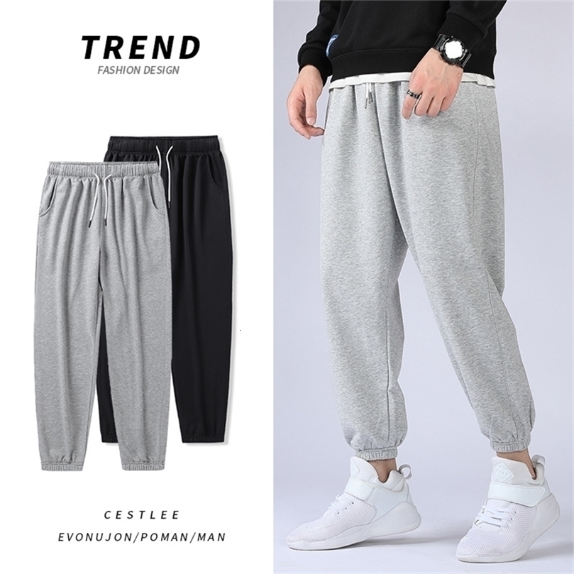 Joggers Mens Harem Pants Casual Sweatpants for Mens Elastic Waist Tracksuit Trousers Gym Clothing Sports Track Pants Cotton 201126wtt
