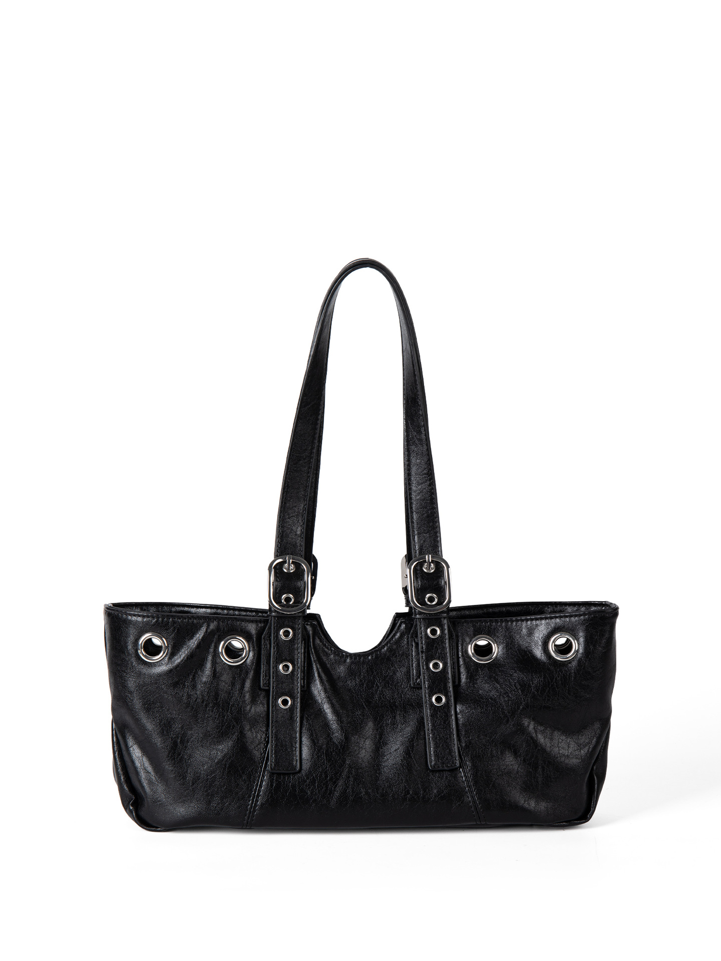 2025 New Korean-Style Niche Rivet Design Biker-Style Underarm For Women Casual Versatile Personalized Stylish Handbag And Shoulder Bag