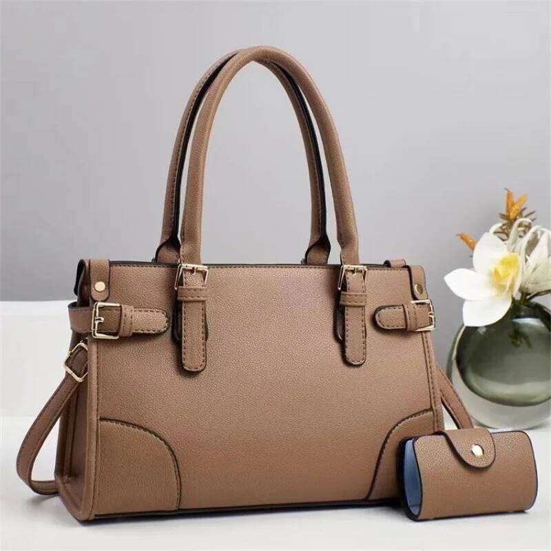 Luxury bag Leather Tote Bag Web Handle For Women With Sporty Elegance And Contrasting Material Mix