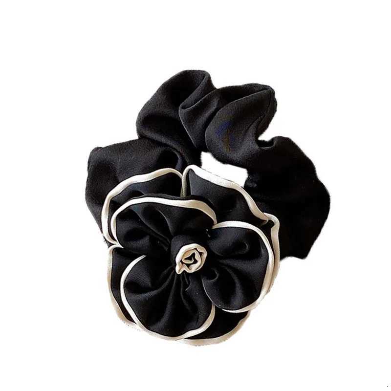 Fashion Elegant Vintage Camellia Handmade Flowers Hair Ties Headband Women Stylish and Chic Headrope Hair Scrunchies Hair Accessories Y250930qws