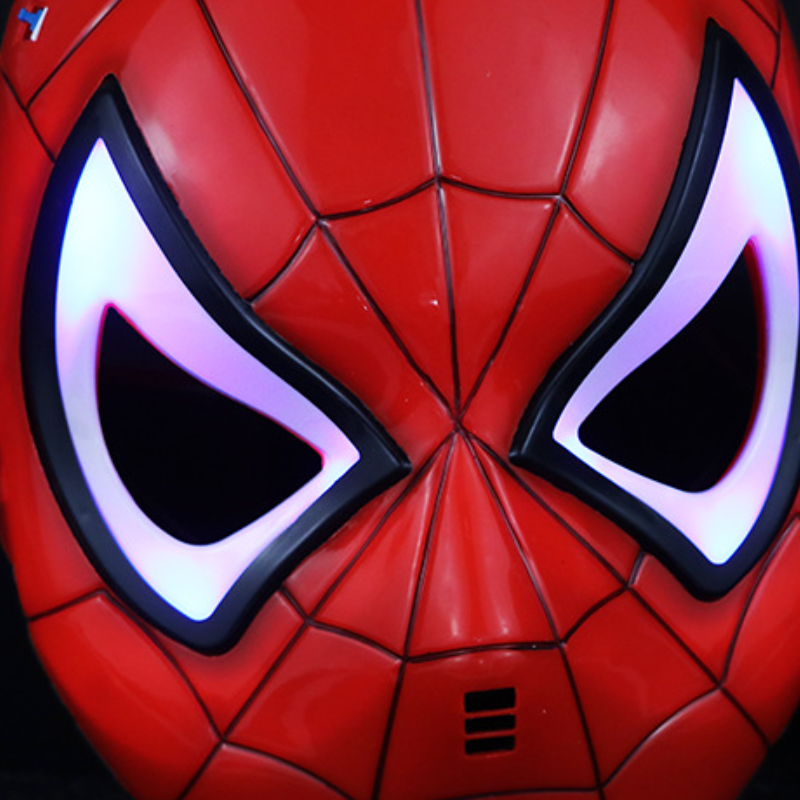 Disney Children's Glowing Mask Halloween Role-Playing Mask Spider-Man Captain America Batman Iron Man Hulk Batman Mask Glowing Cartoon Accessorie