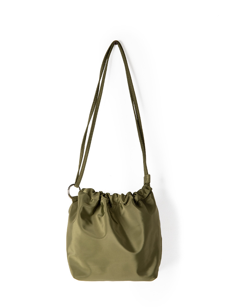 Hot-Selling New Style Drawstring Closure Nylon Bucket Korean Version Simple Casual Versatile Lightweight Small Shoulder And Crossbody Bag