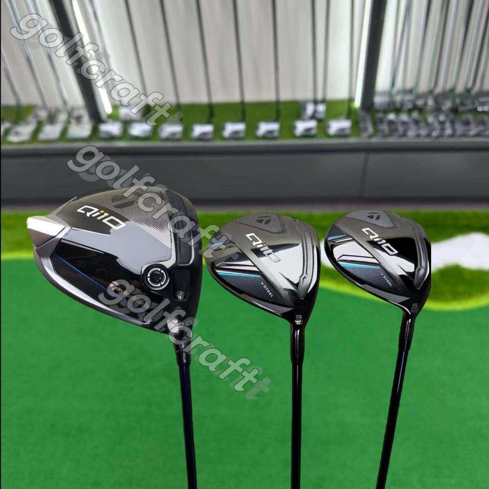 Golf Driver golf clubs Qi10 driver and #3 #5 Fairway Woods R/SR/S Flex golf club New Model real photo contact seller dark_hole