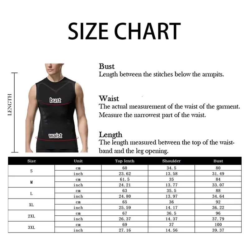 Men Ice Silk Slimming Vest Body Shaper Compression Shirts Tank Top Tummy Control Sleeveles Fitness Shirts Ionic Shaping Vest 250922
