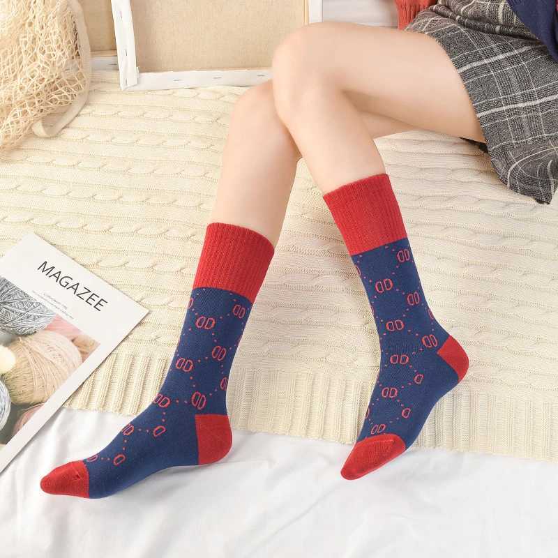 luxcury Stylish Mid-Calf Length Cotton Knee Socks with Unique Design Patterns Perfect Winter Gifts for Girls & Women