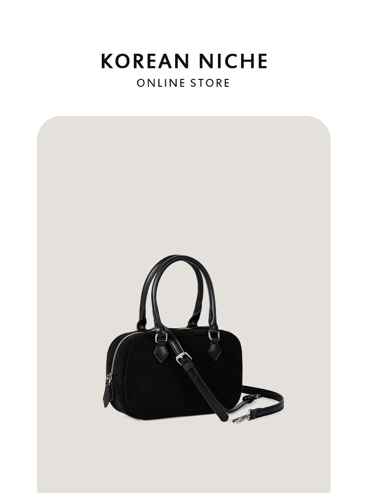 Hot-Selling Korean-Style Retro Minimalist Suede One-Shoulder Pillow Autumn Women's New Style Handbag Crossbody Small Square Bag