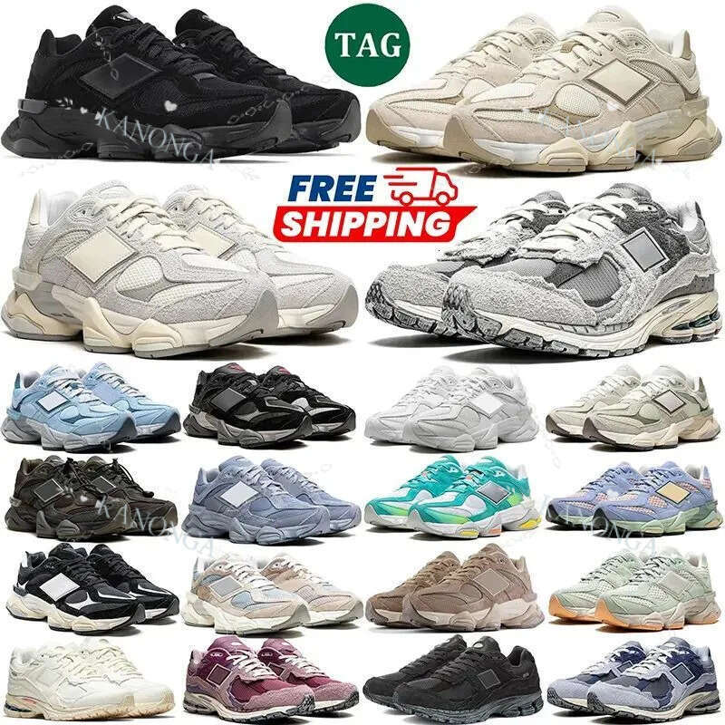 Free Shipping 9060 Designer Men Sneakers Woman Running Shoes Sea Sallt Quartz Grey Triple Black White Green Trainer Outdoor Sport Shoes1