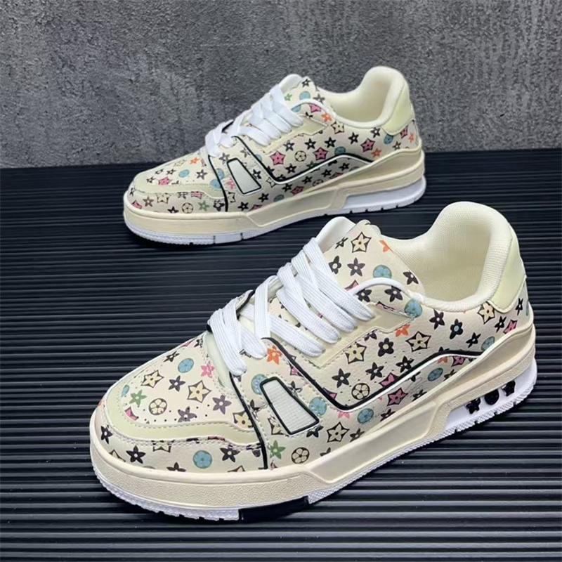Designer shoes free shipping New trendy light luxury fashionable classic versatile casual couple sneakers white green