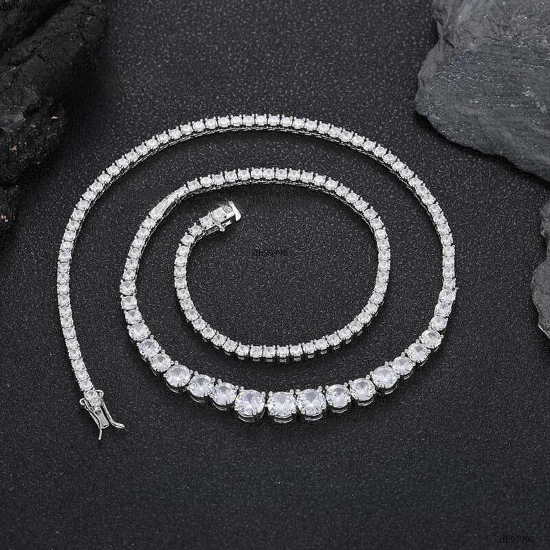 Hip Hop Sterling Sier Cuba VVS Moissanite Dia Tennis Chain Necklace Bracelet