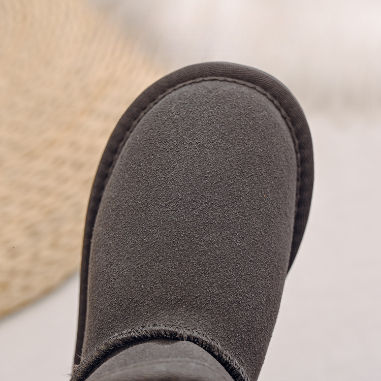 Pure cowhide and genuine leather children's snow boots, girls' shoes, boys' shoes, baby wool lined thick cotton shoes, children's 